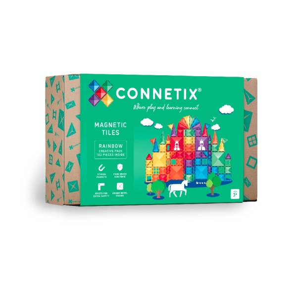 Connetix Connetix Tiles - Magnetická Stavebnice Duhová XL 102 ks