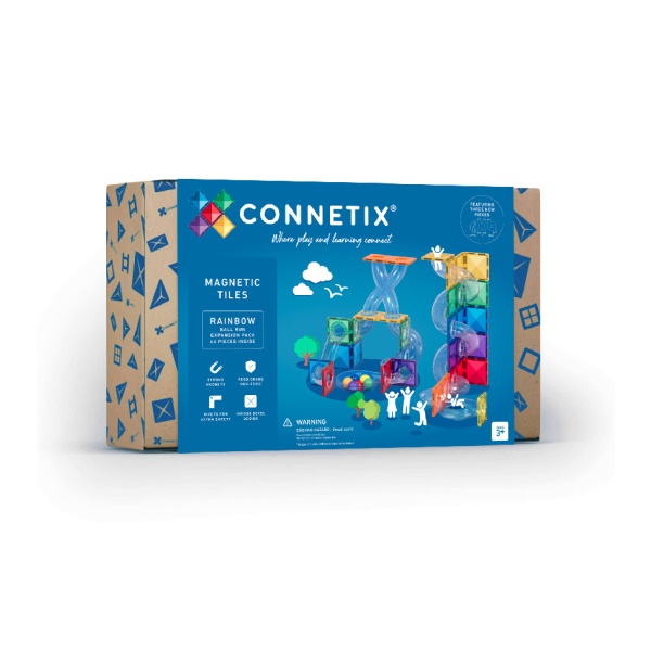 Connetix Connetix Tiles - Magnetická Stavebnice Duhová Kuličková Dráha 66 ks