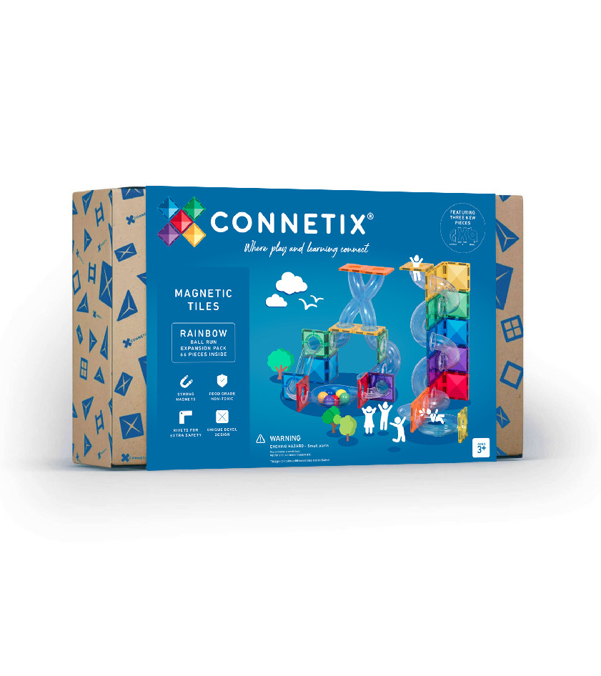 Connetix Connetix Tiles - Magnetická Stavebnice Duhová Kuličková Dráha 66 ks