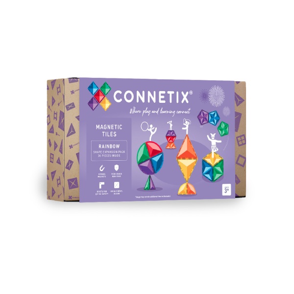 Connetix Connetix Tiles - Magnetická Stavebnice Duhová Rozšiřující Sada 36 ks