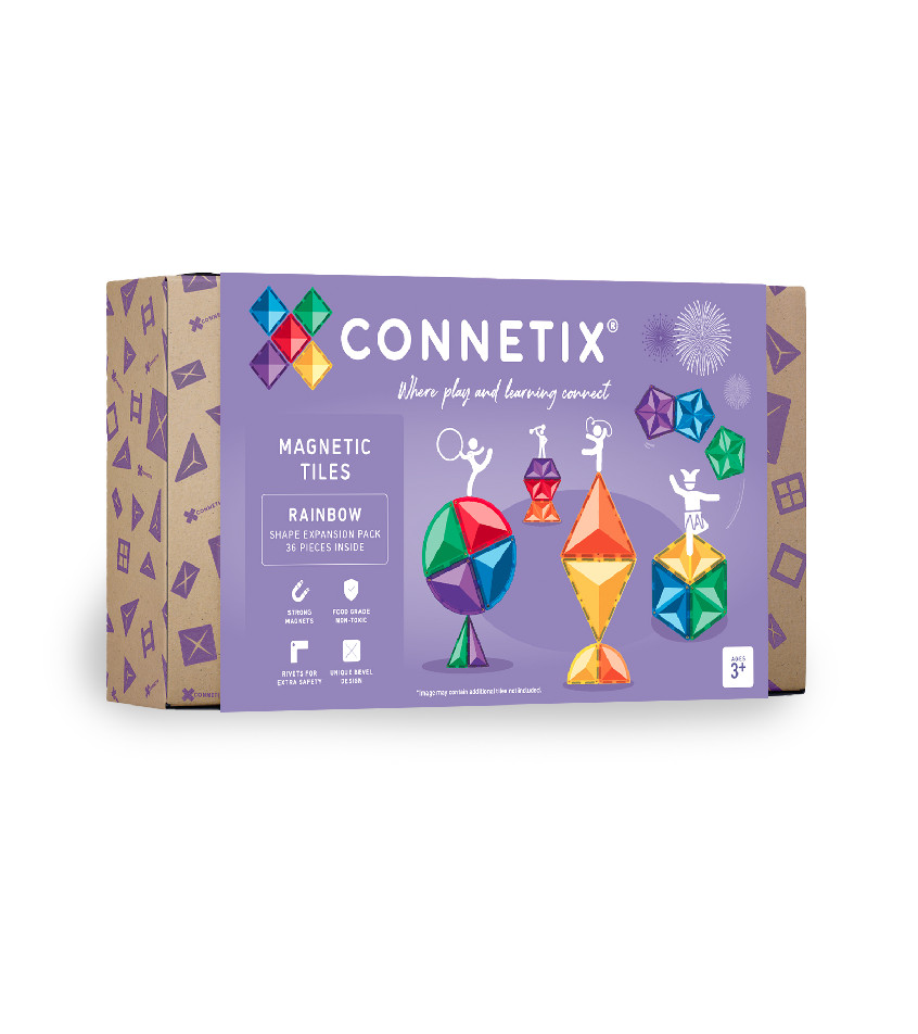 Connetix Connetix Tiles - Magnetická Stavebnice Duhová Rozšiřující Sada 36 ks