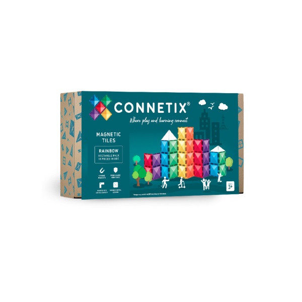 Connetix Connetix Tiles - Magnetická Stavebnice Duhové Obdélníky 18 ks