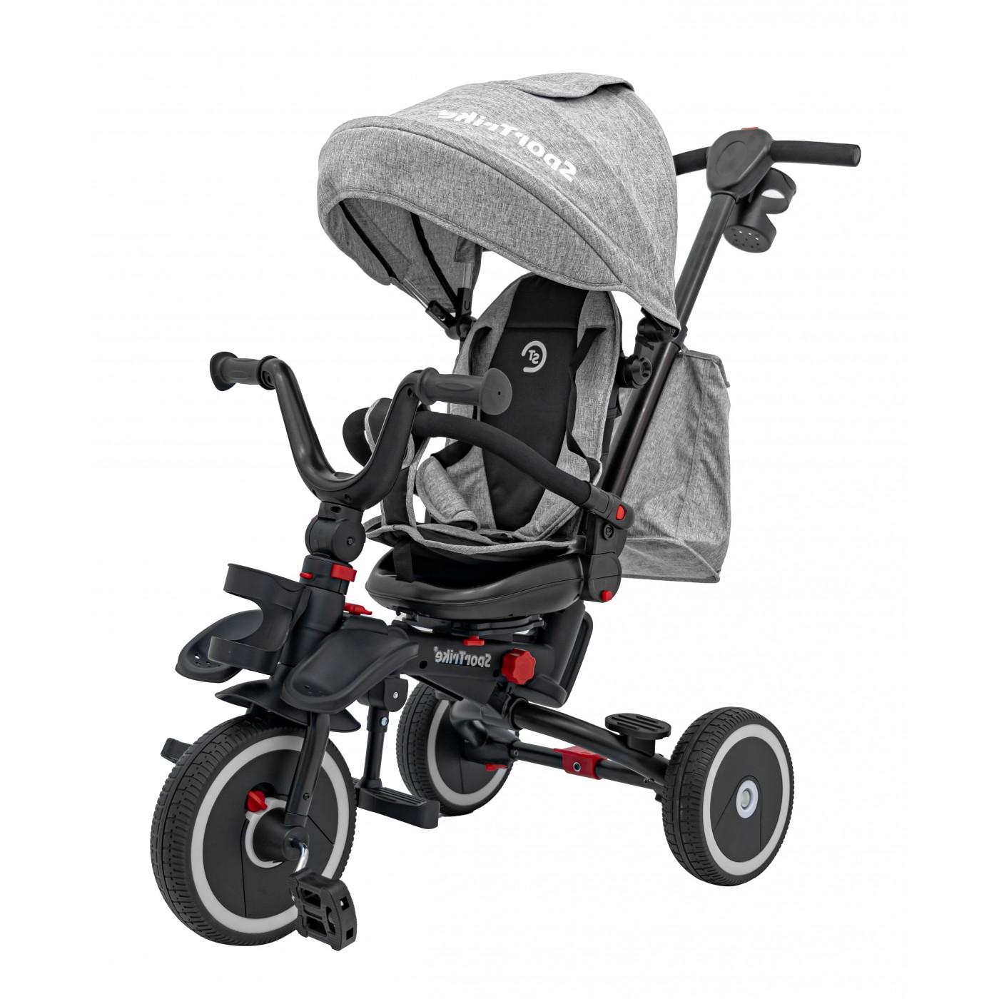 Dětská tříkolka RIDER se stříškou šedá