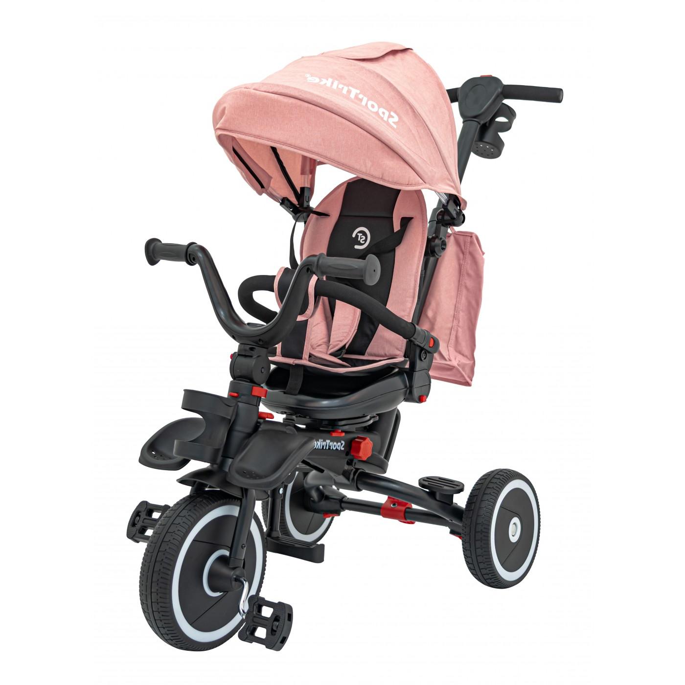 Dětská tříkolka RIDER se stříškou růžová