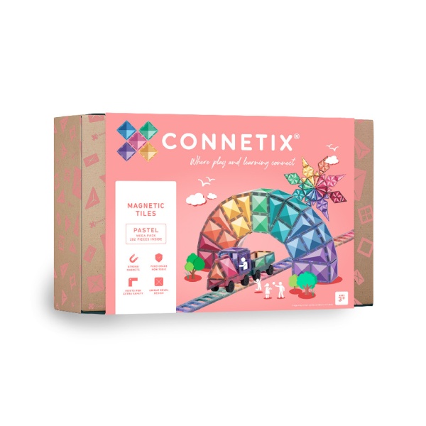Connetix Connetix Tiles - Magnetická Stavebnice Pastelová XXL 202 ks