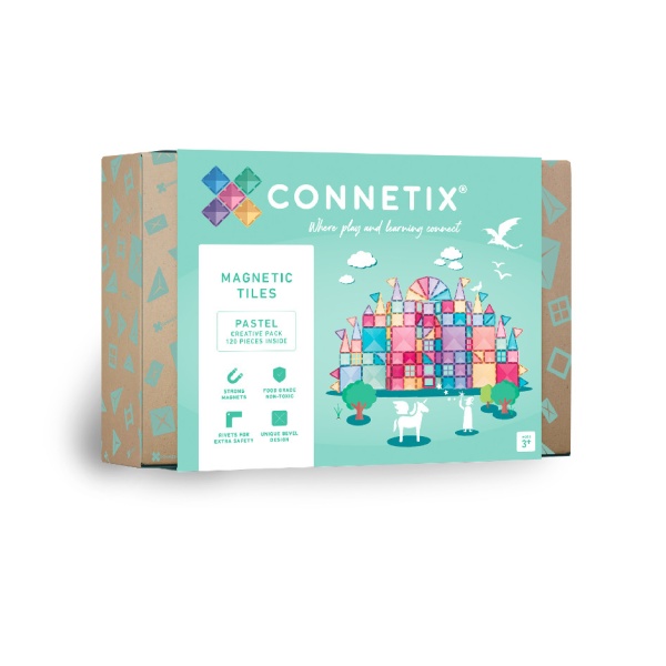 Connetix Connetix Tiles - Magnetická Stavebnice Pastelová XL 120 ks