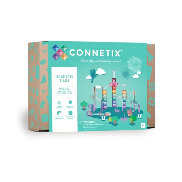 Connetix Connetix Tiles - Magnetická Stavebnice Pastelová Kuličková Dráha 106 ks