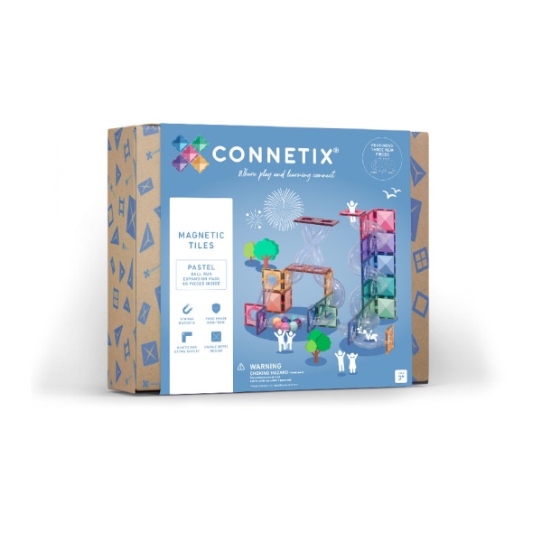 Connetix Connetix Tiles - Magnetická Stavebnice Pastelová Kuličková Dráha 80 ks