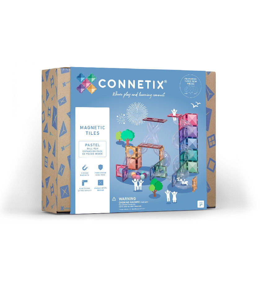Connetix Connetix Tiles - Magnetická Stavebnice Pastelová Kuličková Dráha 80 ks