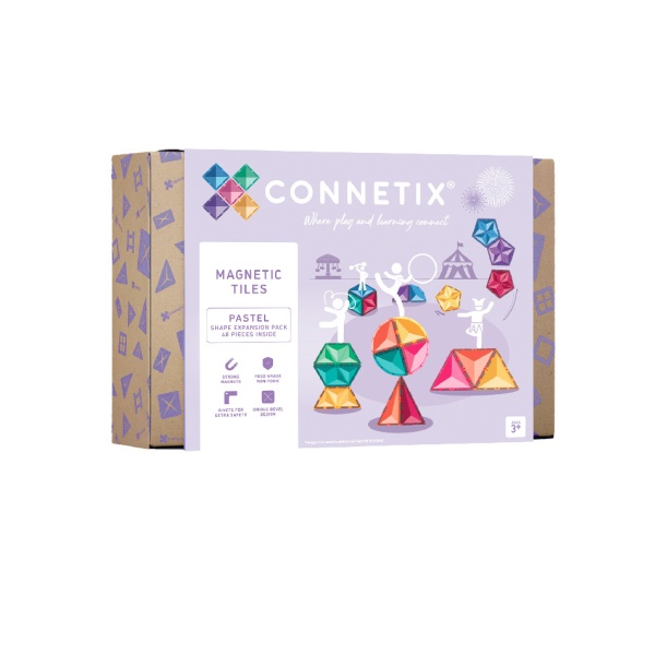 Connetix Connetix Tiles - Magnetická Stavebnice Pastelová Rozšiřující Sada 48 ks