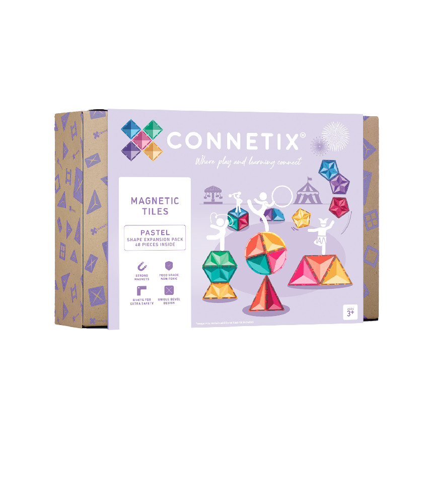 Connetix Connetix Tiles - Magnetická Stavebnice Pastelová Rozšiřující Sada 48 ks