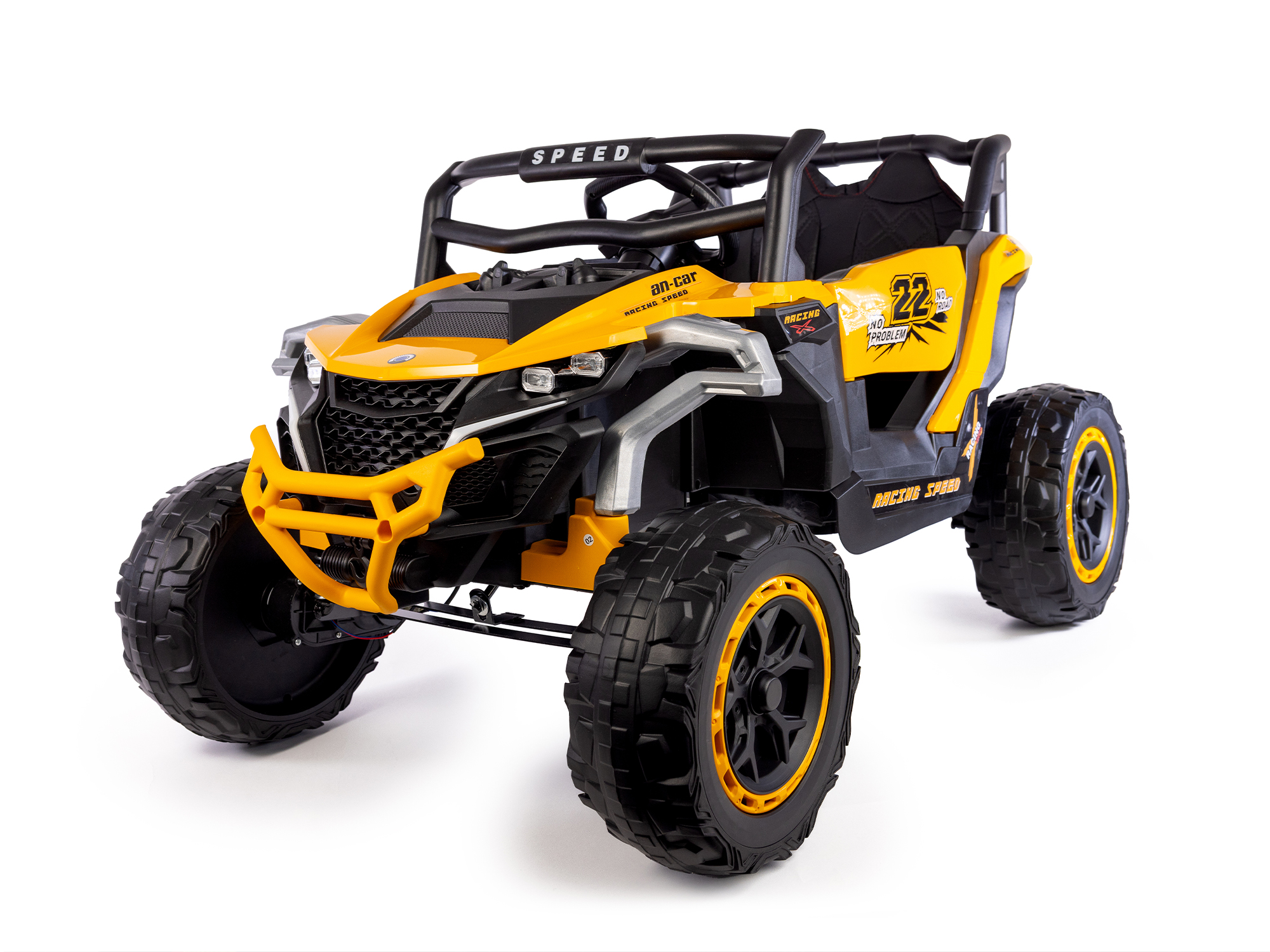 Mamido Elektrické autíčko Buggy Racing Speed 22 žluté | 4x4 | 12V10Ah | 180W | EVA | LED | 2
