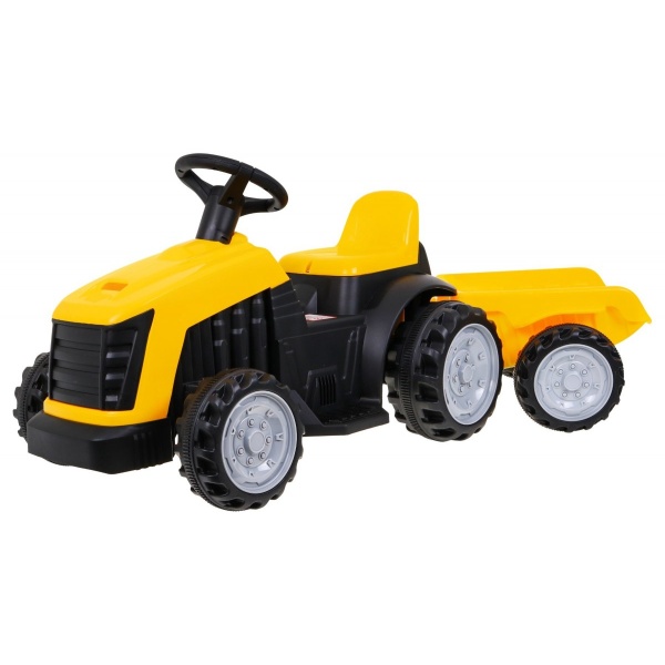  Dětský elektrický traktor s přívěsem žlutý - Rozbaleno - R-PA.TR1908T.ZOL