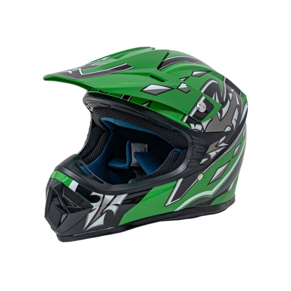  Motocyklová helma Enduro velikost S zelená