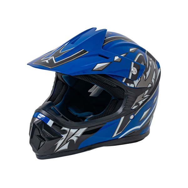  Motocyklová helma Enduro velikost L modrá