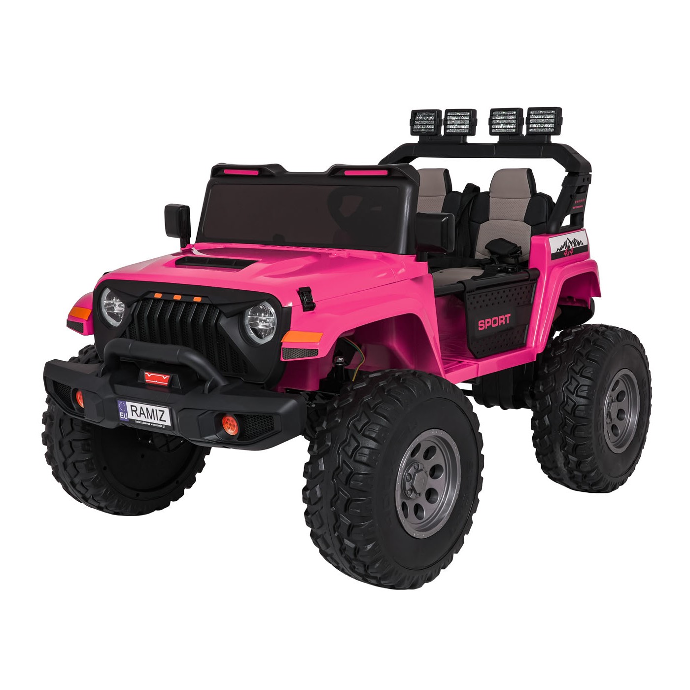 Elektrické autíčko Extreme Sport 4x4 s proměnlivou velikostí růžové