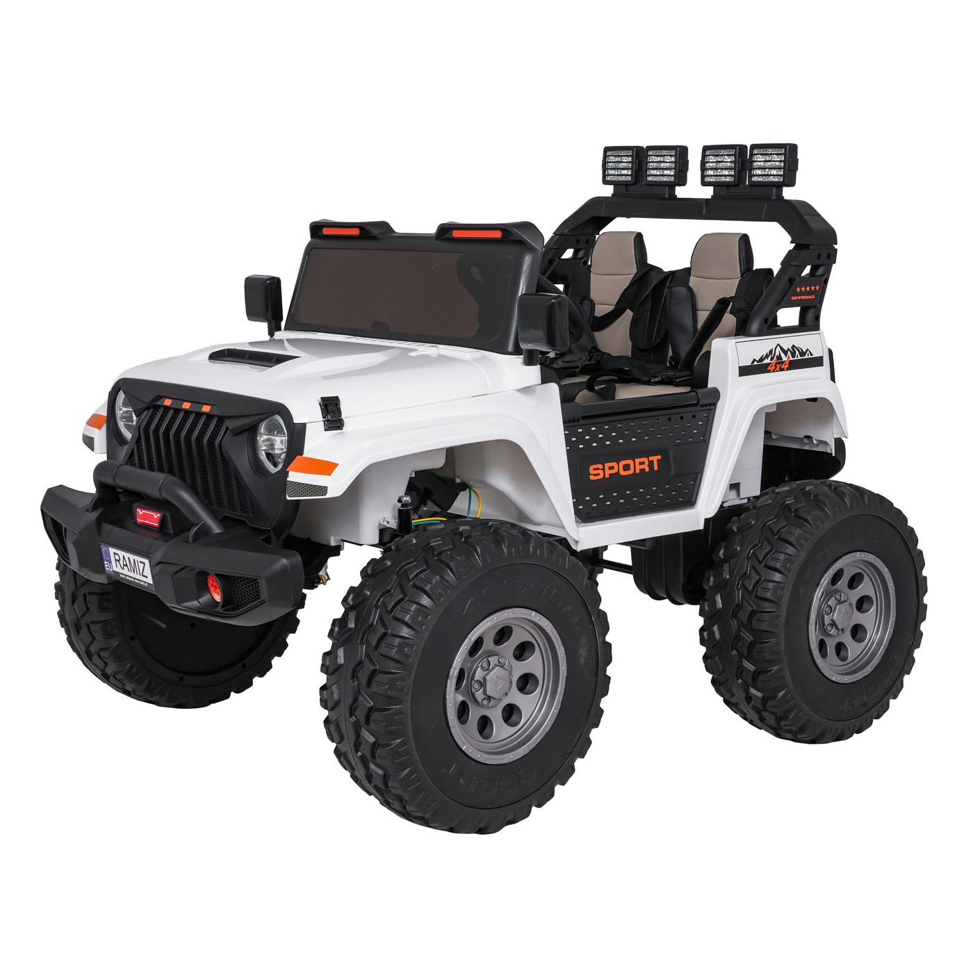 Elektrické autíčko Extreme Sport 4x4 s proměnlivou velikostí bílé