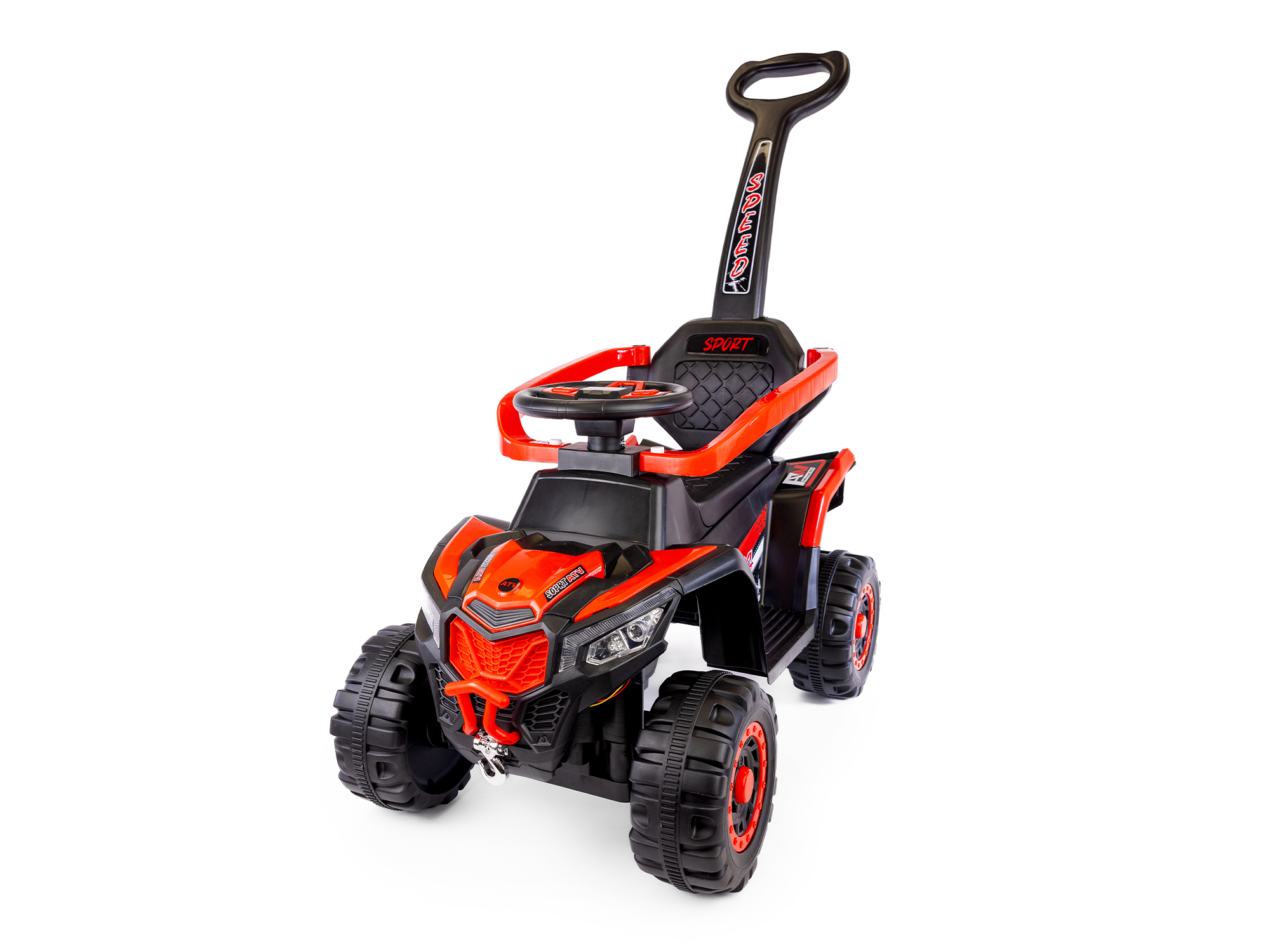 Mamido Speed MT280 Dětské elektrické odrážedlo | autíčko 3v1 s vodící tyčí červené