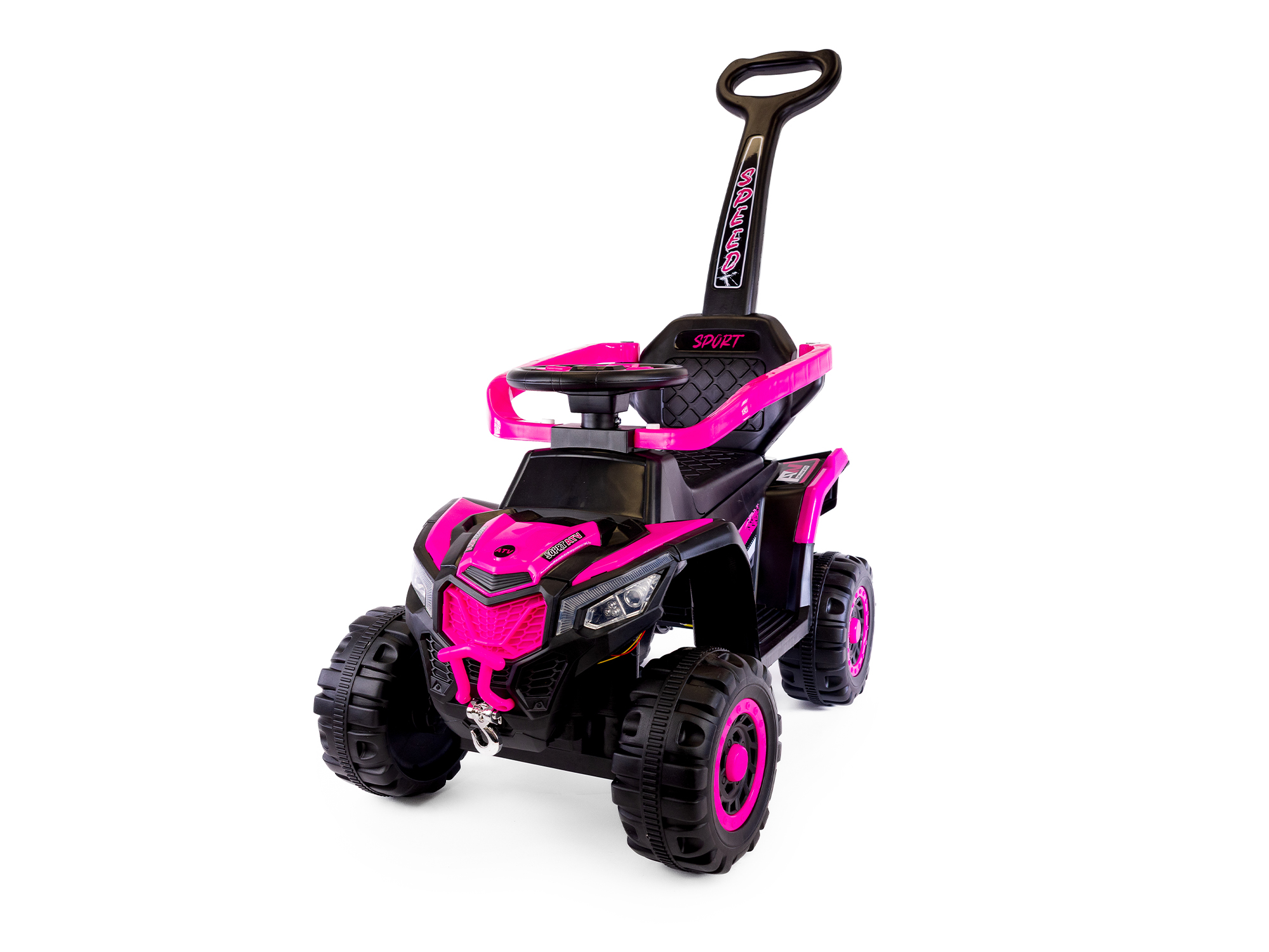 Mamido Speed MT280 Dětské elektrické odrážedlo | autíčko 3v1 s vodící tyčí NEW PINKY