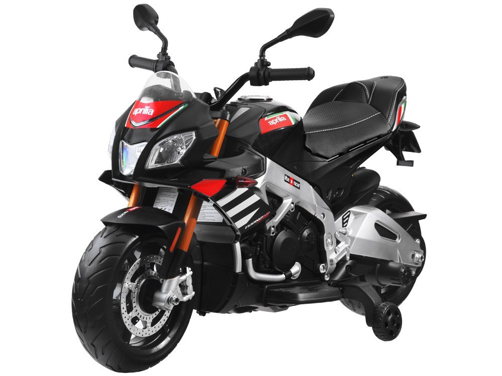 Dětská elektrická motorka Aprilia Tuono V4 černá