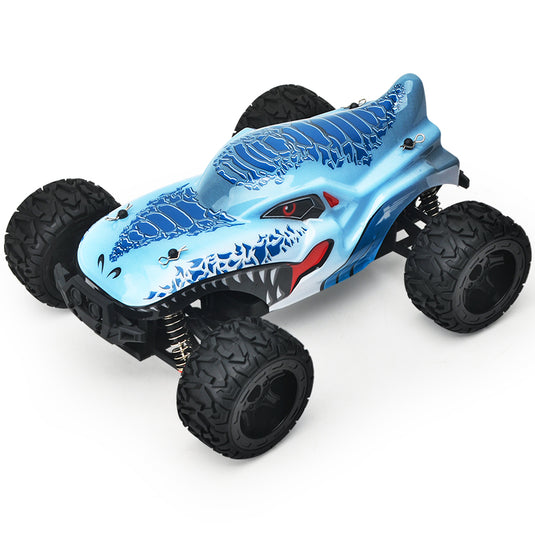 Mamido RC Monster Truck 1:16 Max 35 km/h dosah 100m 2.4Ghz 4x4 Bezkartáčový motor Barva: Modrá