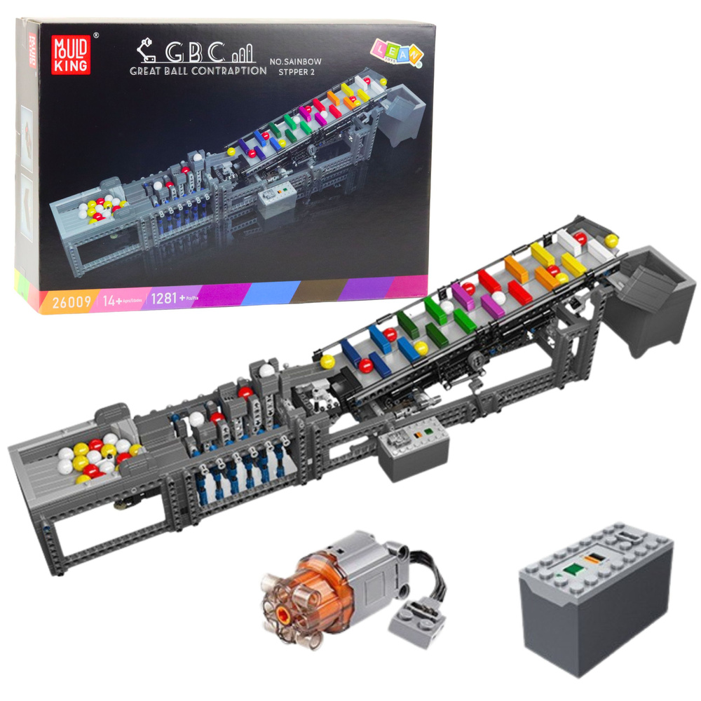 Stavebnice s elektrickou kuličkovou dráhou 1281 dílků