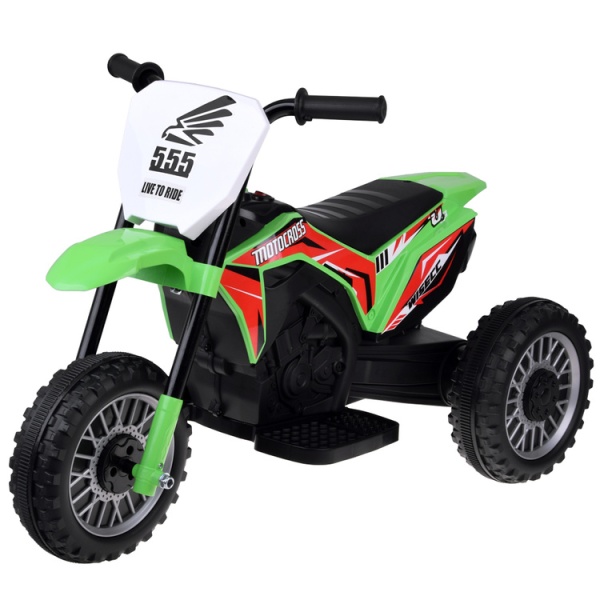  Dětská elektrická tříkolová motorka se zvukovými efekty zelená
