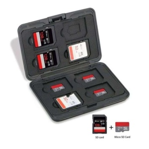 Voděodolné pouzdro na paměťové SD a Micro SD karty 1234