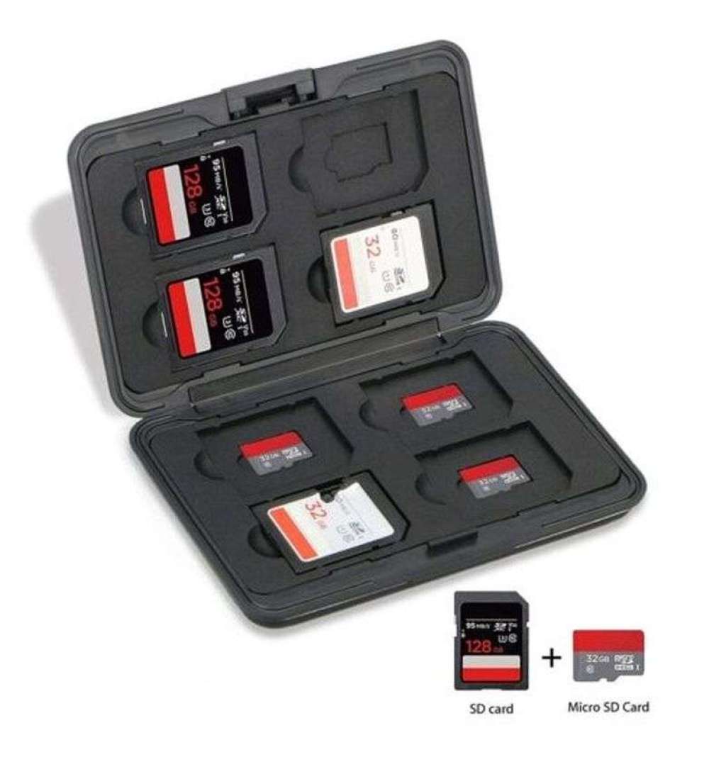 Voděodolné pouzdro na paměťové SD a Micro SD karty 1234