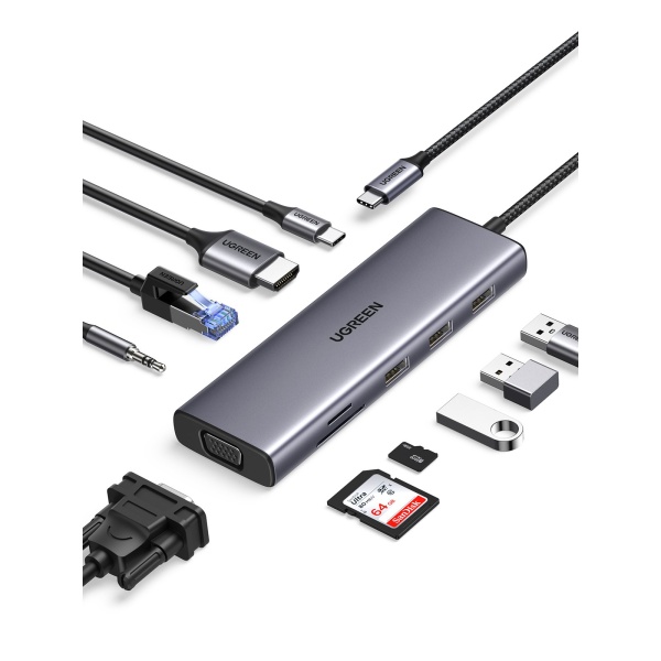 UGREEN USB-C Multifunkční adaptér 10v1