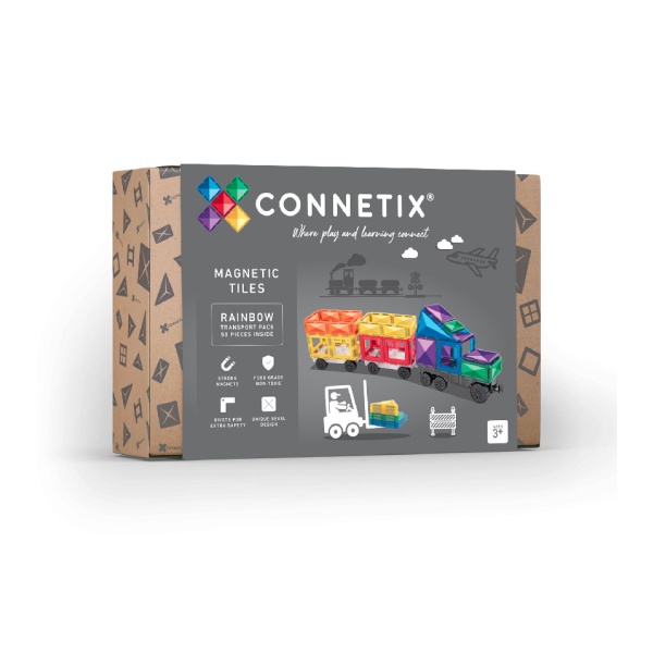 Connetix Connetix Tiles - Magnetická Stavebnice Duhová Vozidla 50 ks