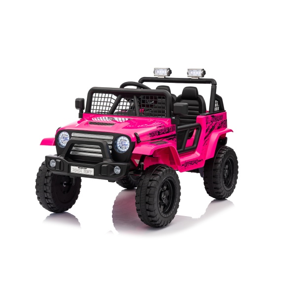  Mamido Elektrické autíčko OFF ROAD EXTREME 4x4 růžové 24V | 200W | 50 kg | EVA | LED | 2