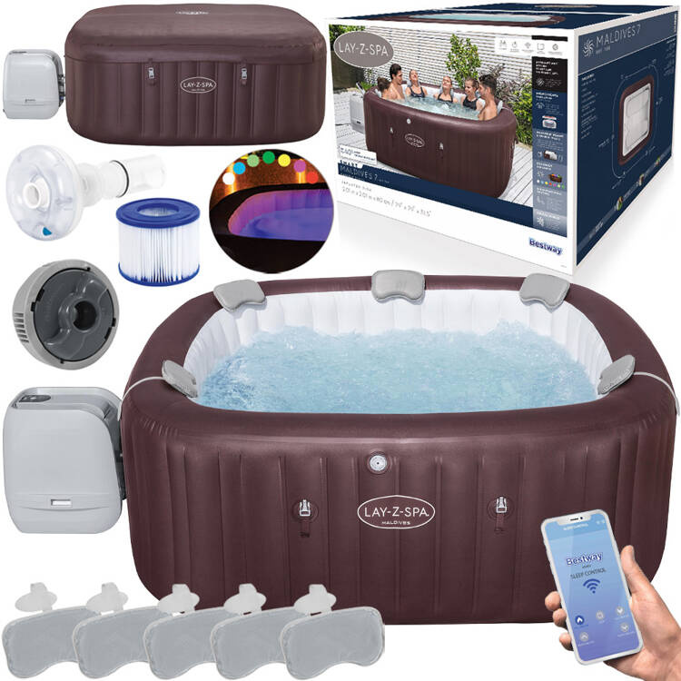 Bestway Lay-z-Spa Maldives Pro7 2025 jacuzzi WiFi aplikace LED 5-7os 6001U