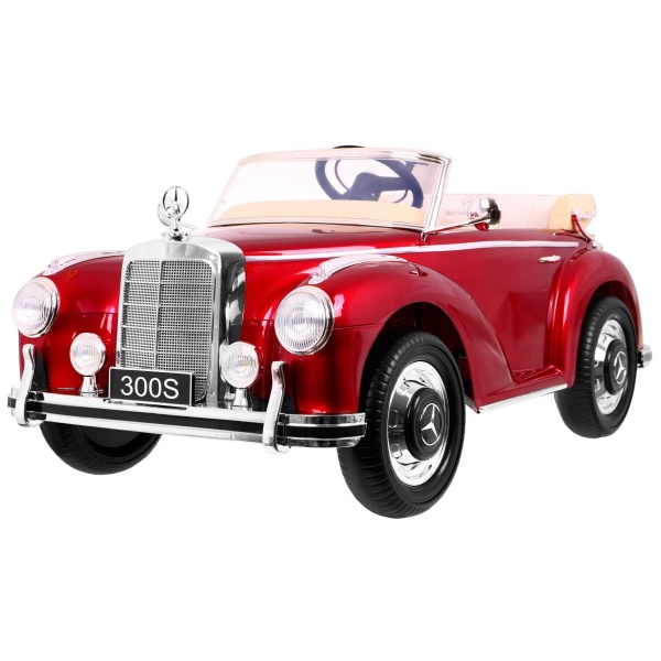  Elektrické autíčko Mercedes Benz S300S Retro lakované červené - Vystaveno - R-LS618.EXL.CR