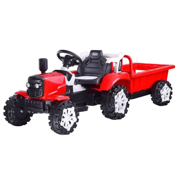  Dětský elektrický traktor s přívěsem červený - Rozbaleno - J-PA0234 CZ2
