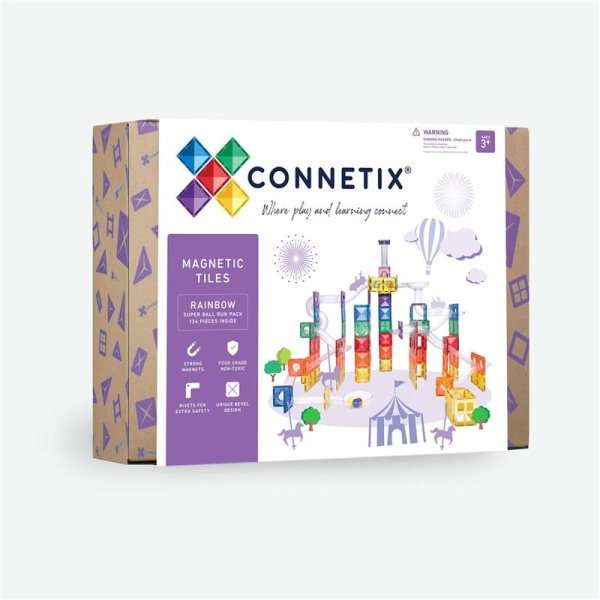Connetix Connetix Tiles - Magnetická kuličkodráha Super Pack 134 ks