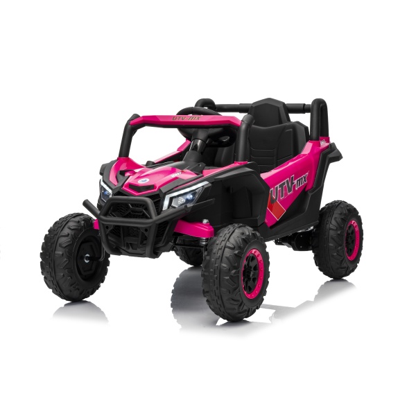  Mamido Elektrické autíčko Buggy Madman růžové | UTV-MX 4x4 | EVA kola | 12V 10Ah | EKO kůže