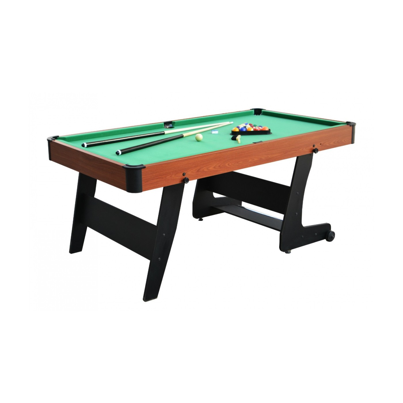 Skládací kulečníkový stůl 6FT s MDF konstrukcí 182 × 96 cm  Skládací kulečníkový stůl 6FT s MDF konstrukcí 182 × 96 cm