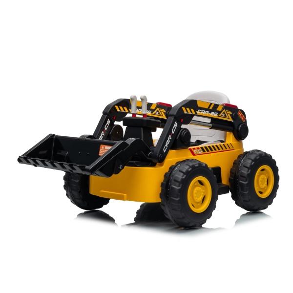  Mamido Dětský elektrický nakladač CAR-26A žlutý | 4x4 | RC 2.4Ghz | EKO kůže | 12V10Ah