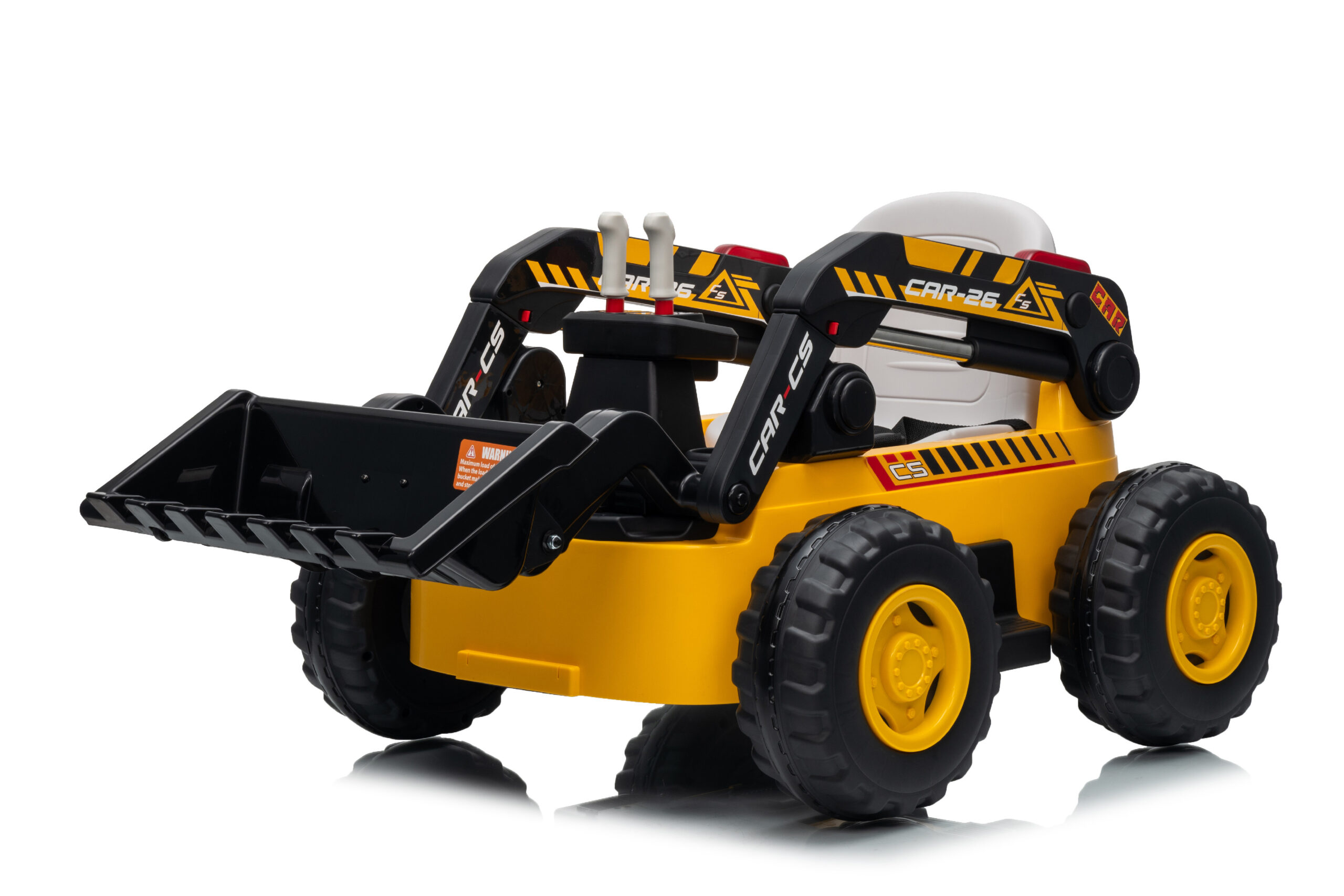 Mamido Dětský elektrický nakladač CAR-26A žlutý | 4x4 | RC 2.4Ghz | EKO kůže | 12V10Ah  Mamido Dětský elektrický nakladač CAR-26A žlutý | 4x4 | RC 2.4Ghz | EKO kůže | 12V10Ah