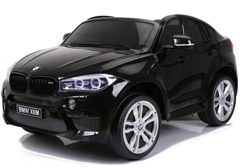 Elektrické autíčko BMW X6 M dvoumístné XXL lakované černé - Repasováno - L-2843