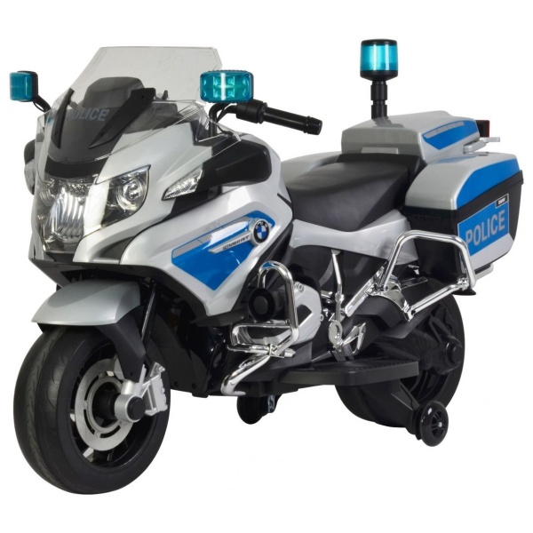  Dětská elektrická motorka BMW R1200 Policie stříbrná - Použito - R-212.SR