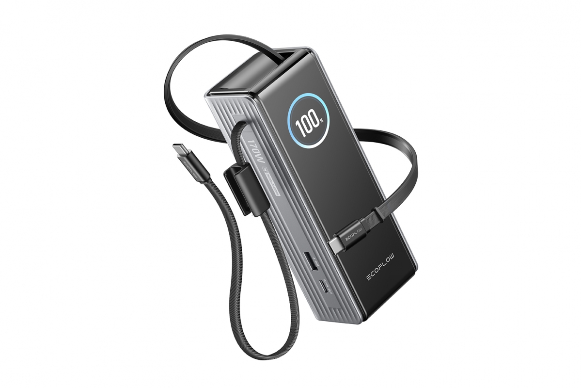 EcoFlow RAPID Powerbanka (25000mAh) - stříbrná + vestavěný USB-C kabel 1ECORAP25000-100-EU