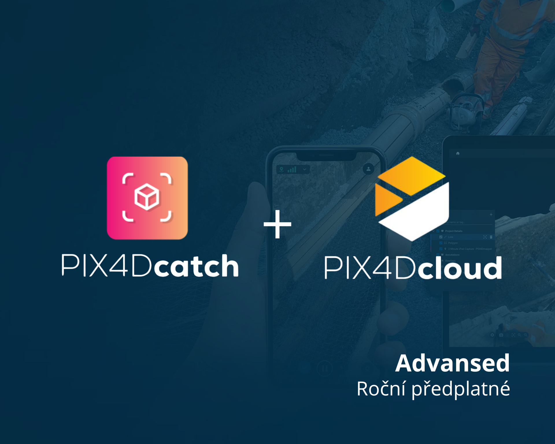 PIX4Dcatch Professional + PIX4Dcloud Advanced - roční předplatné