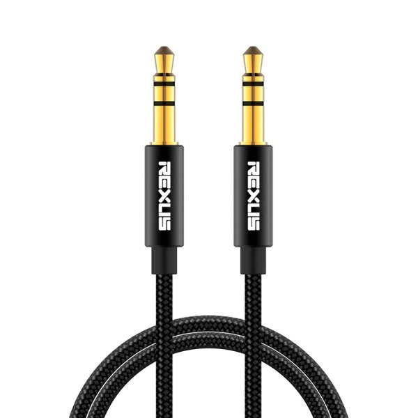 Odolný audio kabel Rexlis 3.5mm jack (5 m) - Černá