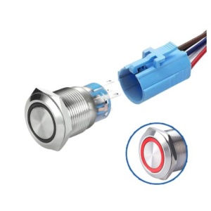 LED vodotěsný přepínač - Červené podsvícení