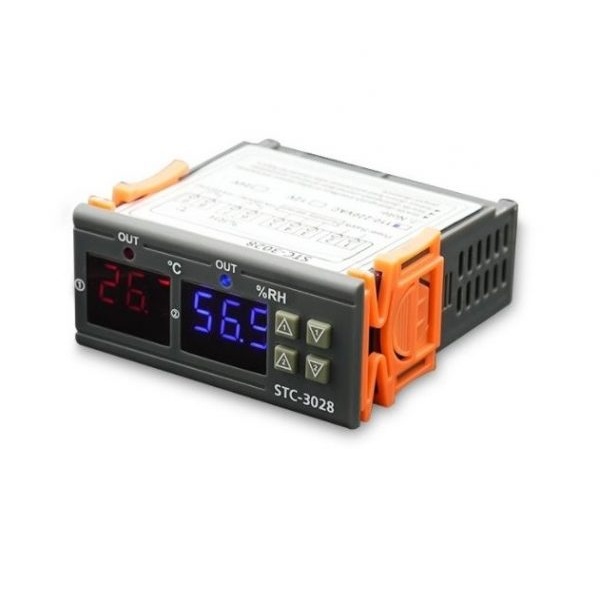 Digitální termostat a vlhkoměr STC-3028 DC12V 0 ~ +110°C