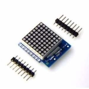 Shield LED matice s 8 stupňovou nastavitelnou intenzitou pro D1 mini - 8 x 8