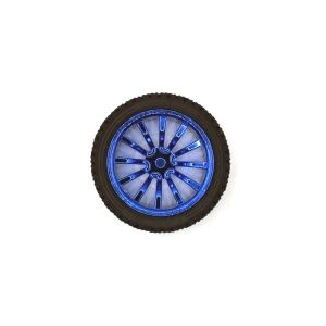 Stylové kolo 65 mm - modrý disk s 12 paprsky