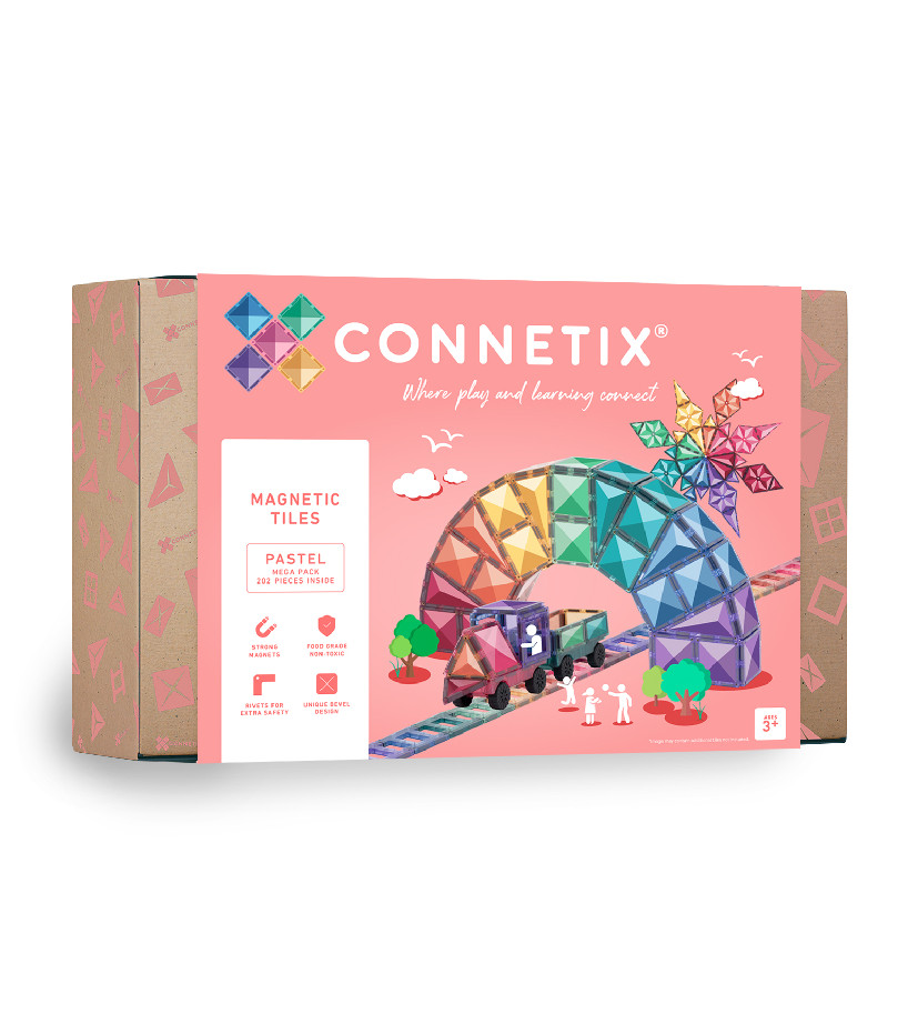 Connetix Connetix Tiles - Magnetická Stavebnice Pastelová XXL 202 ks